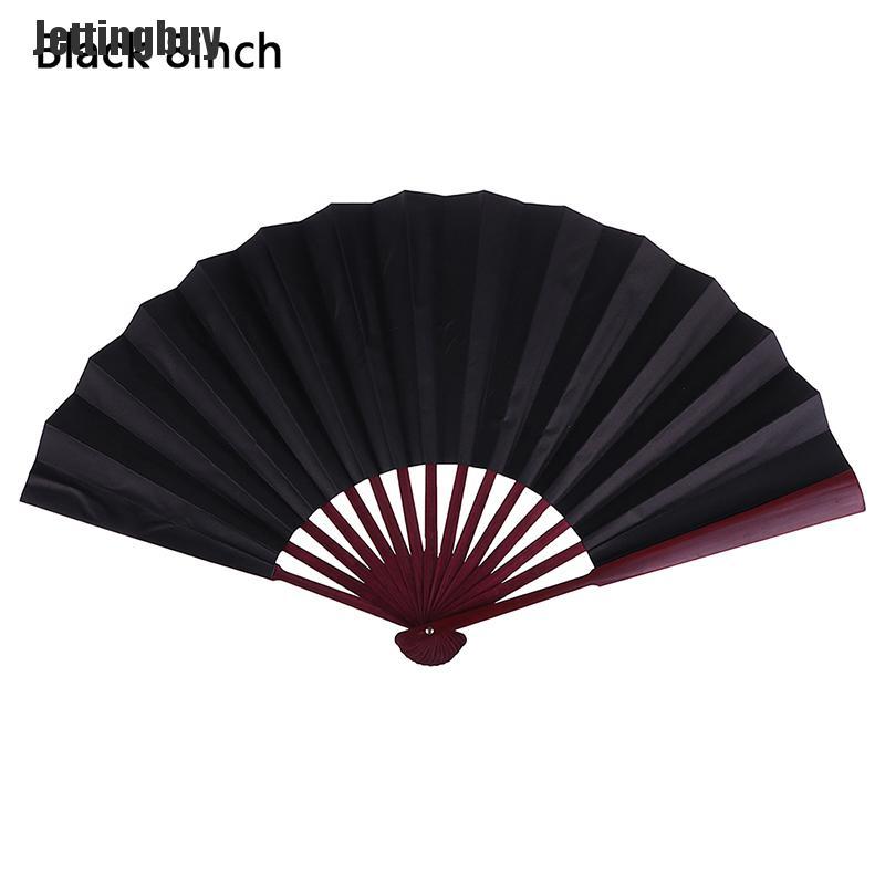 Jettingbuy Chinese Style Hand Held Fan Blank Silk Cloth Folding Fan Party Wedding Decor