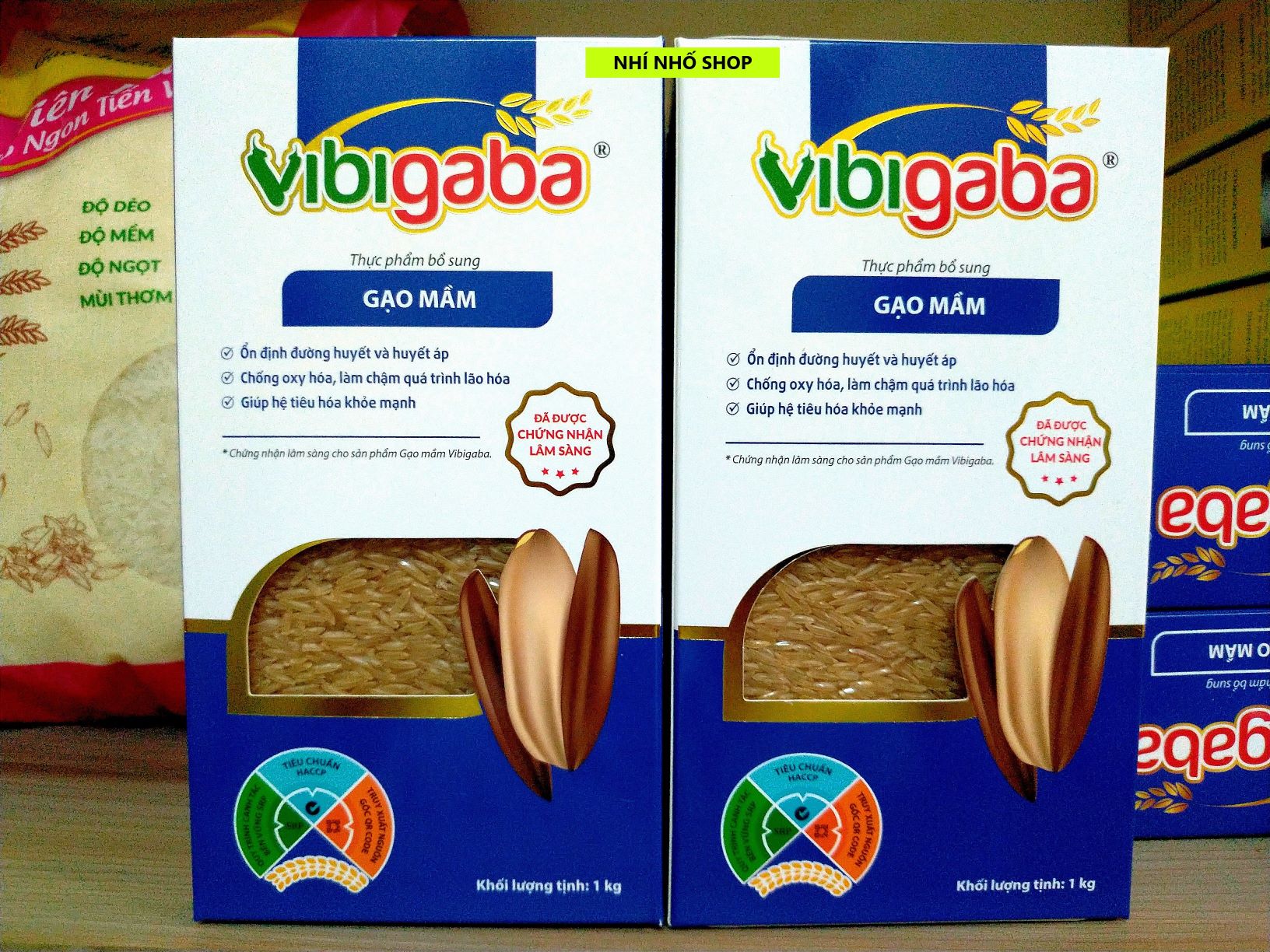 GẠO MẦM VIBIGABA (HỘP 1KG) - MẪU MỚI