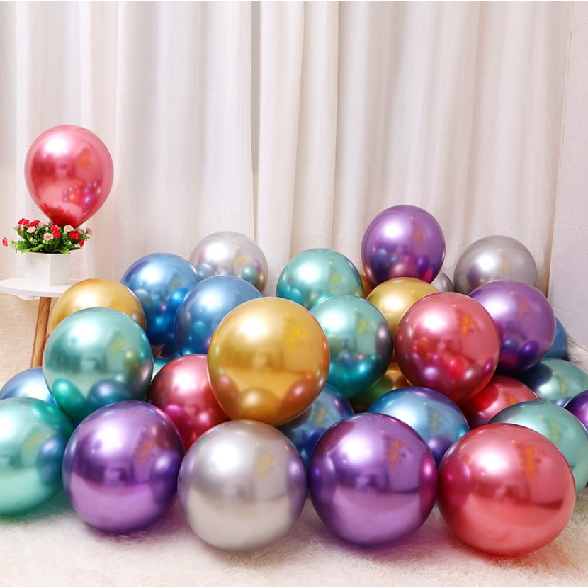 (Hàng Chất Lượng-Free Ship)Bong Bóng Siêu Nhũ Mạ Chrome- Bóng siêu nhũ đẹp-Bóng siêu nhũ Nhiều Màu 45cm