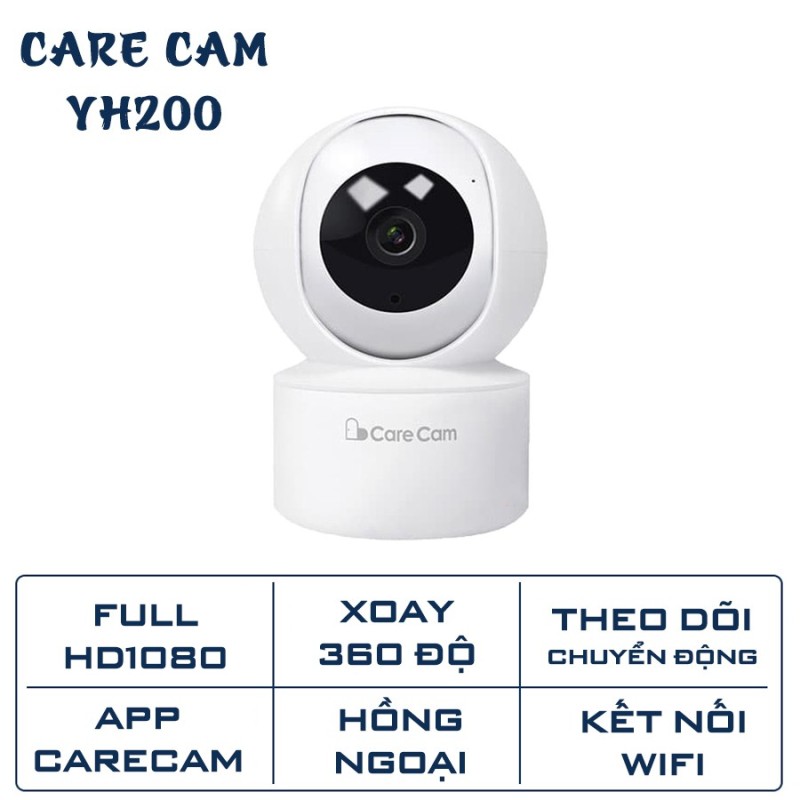 Camera wifi Camera giám sát CareCam 2.0mpx YH200 1080 full hd xoay theo chuyển động đàm thoại 2 chiều bảo hành chính hãng 12 tháng YH200