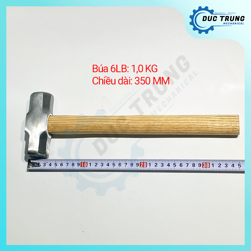 Búa Tạ, Búa Lục Giác, Cán Gỗ Dài, Đa Dạng Kích Thước 0,8KG/1,0KG/1,2KG - 026