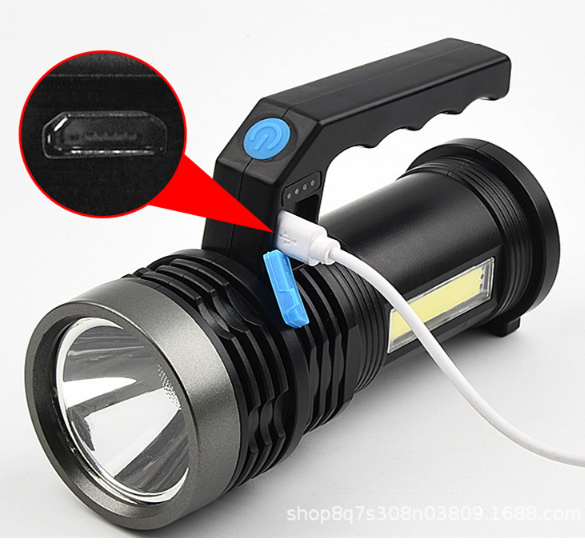 Đèn pin  sạc pin COB 2  chế dộ  chất lượng - đèn pin di động  siêu sáng - đèn pin mini - den pin cam tay - đèn bão - đèn cắm trại dã ngoại