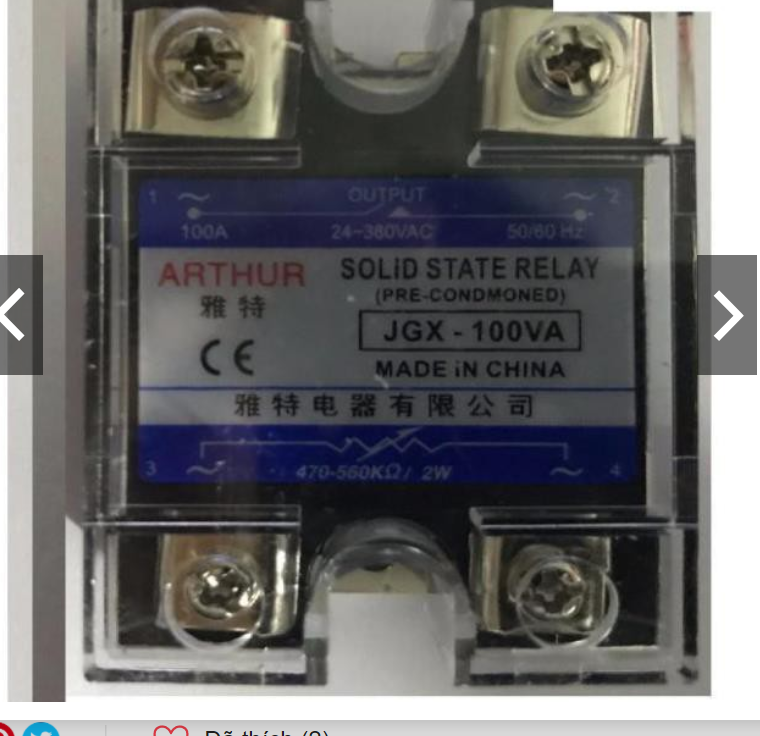 Rơ le bán dẫn Arthur Relay bán dẫn Arthur Solid state relay Arthur SSR Fotek ARTHUR 100VA 100DA
