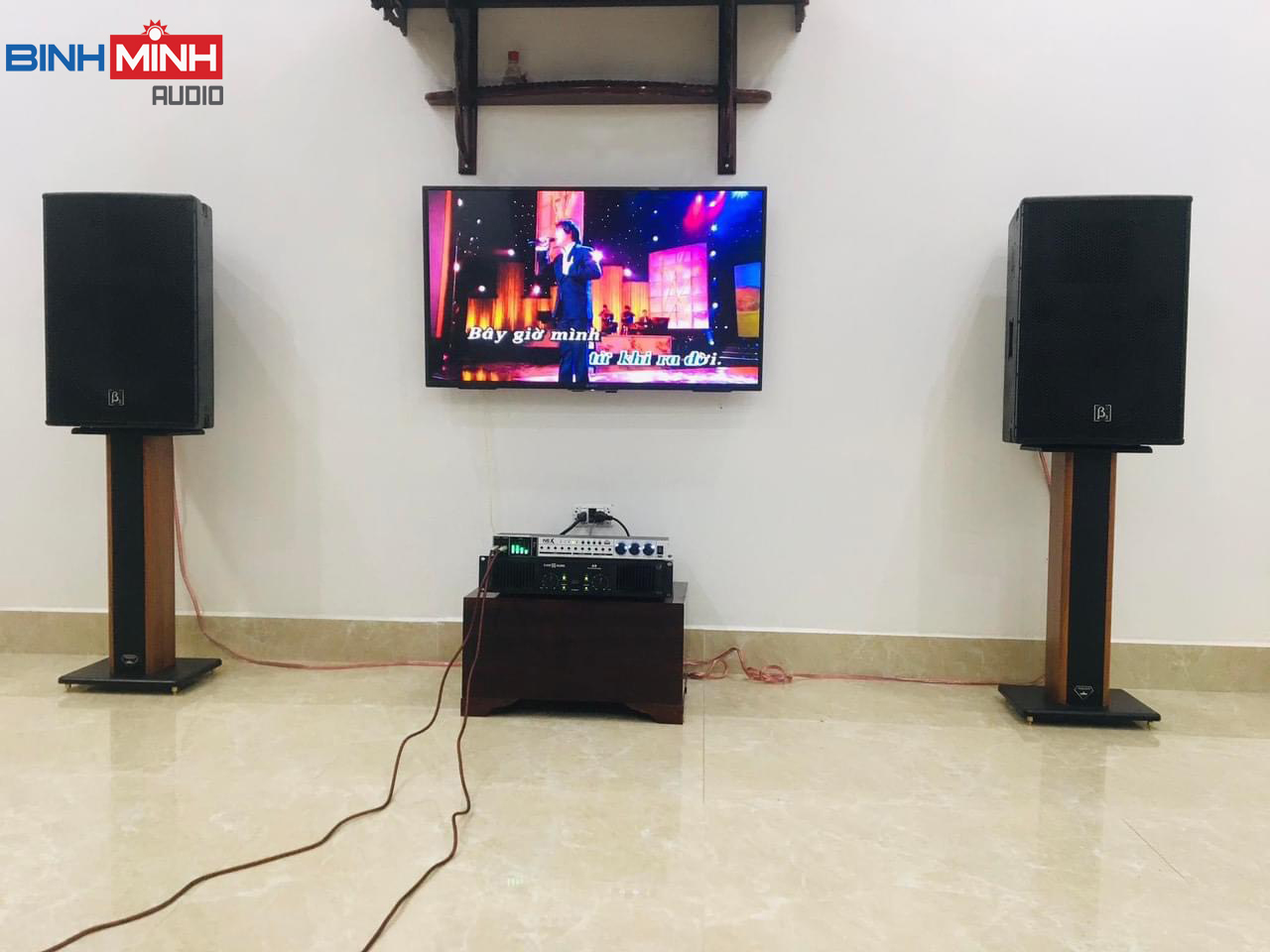 Chân loa gỗ chống rung Venza BM 50 (kèm chân đinh)