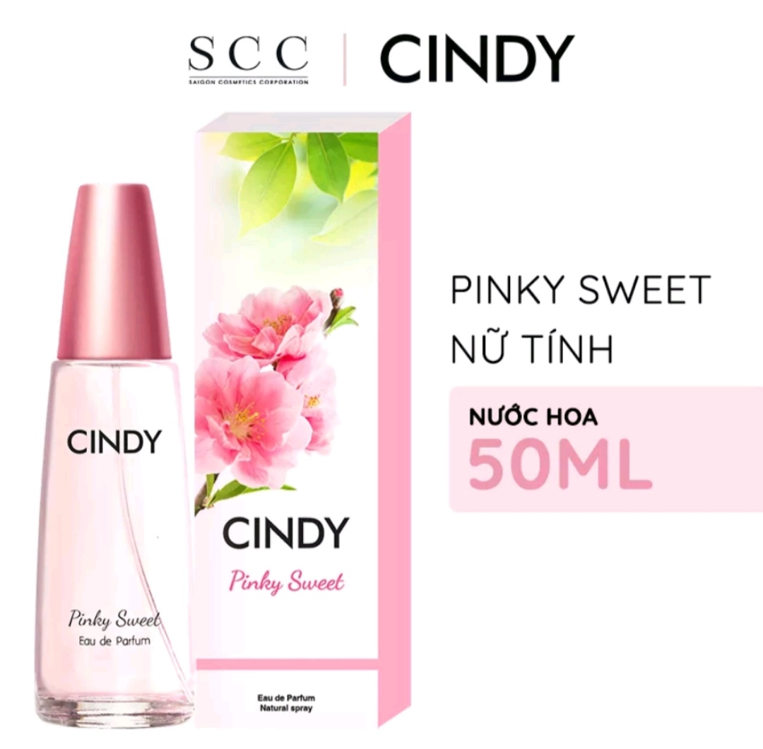 NƯỚC HOA CINDY EAU DE PARFUM 5 MÙI HƯƠNG 50ML.