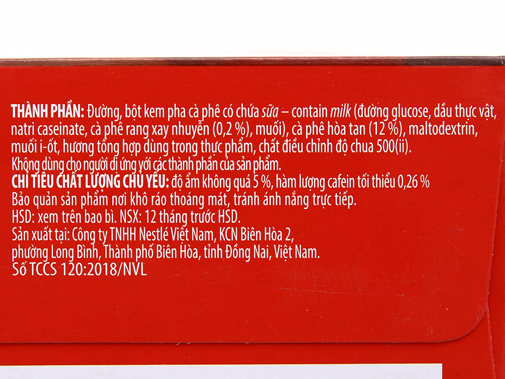 Cà phê sữa NesCafé 3 in 1 đậm đà hài hòa 340g ( hộp đỏ 20 gói x 17g)
