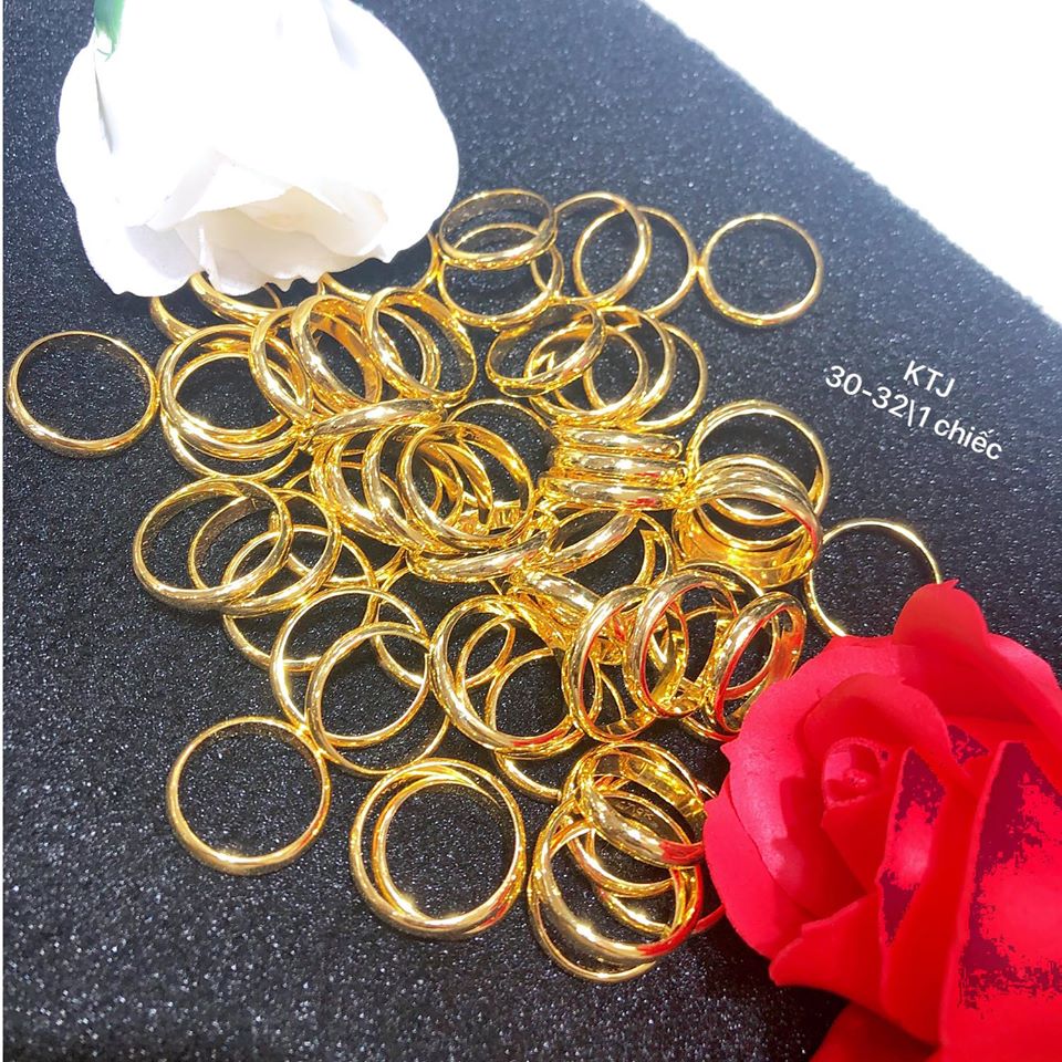 Nhẫn trơn vàng tây cao cấp MS32