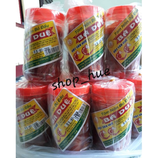 Tôm chua, tôm nõn bỏ đầu, Bà Duệ combo 10 hủ