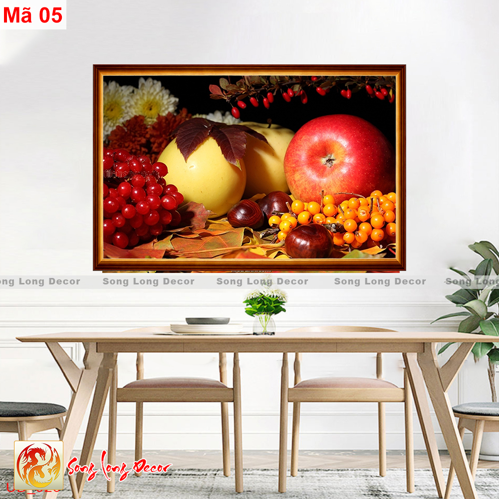 [THANH LÝ SẢ KHO] Tranh dán tường 3d - Tranh Phòng Ăn - Tranh 3d ly rượu - Song Long Decor PA4