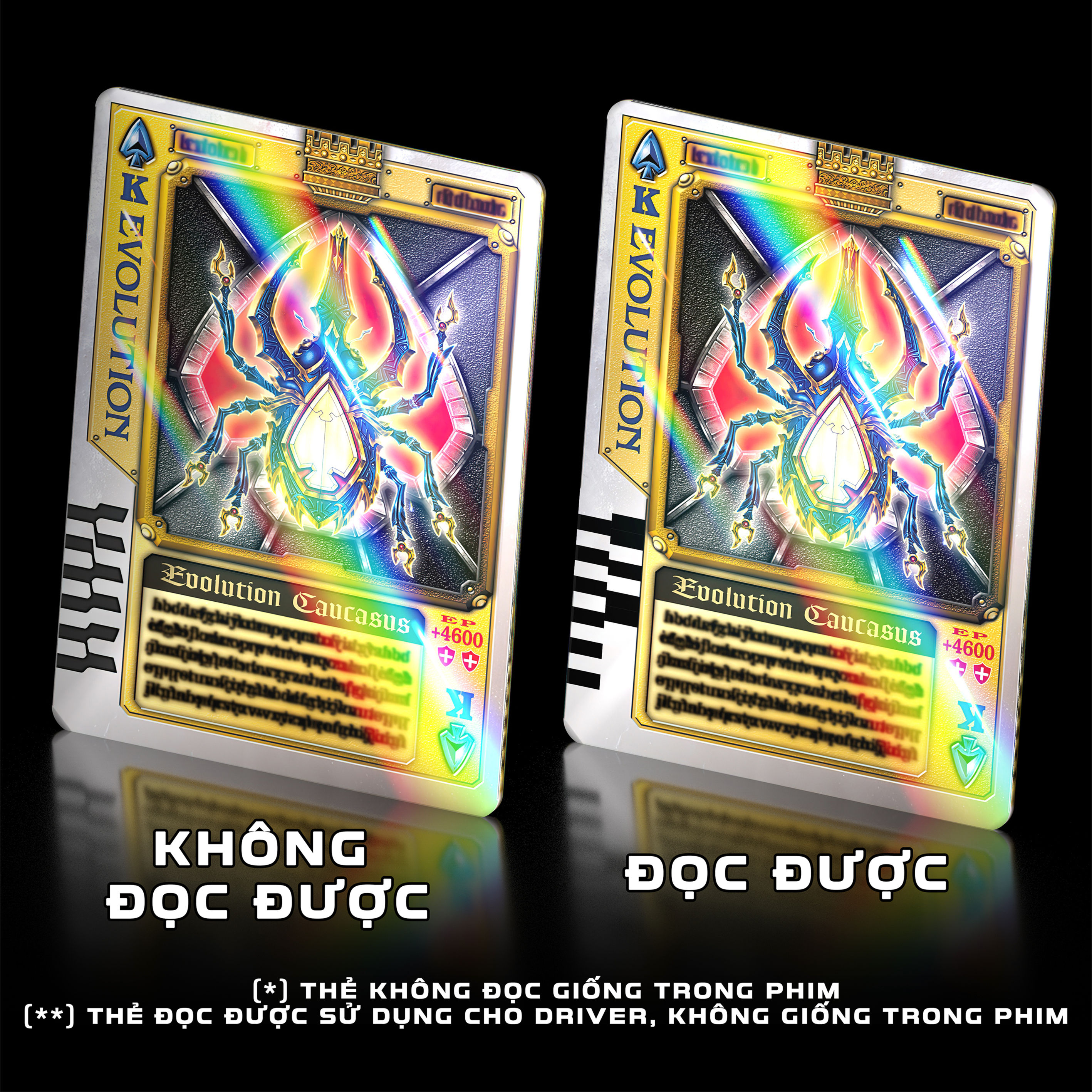 [Độc Quyền Phản Quang 7 Màu] Thẻ Bài Kamen Rider Blade Rouse Card