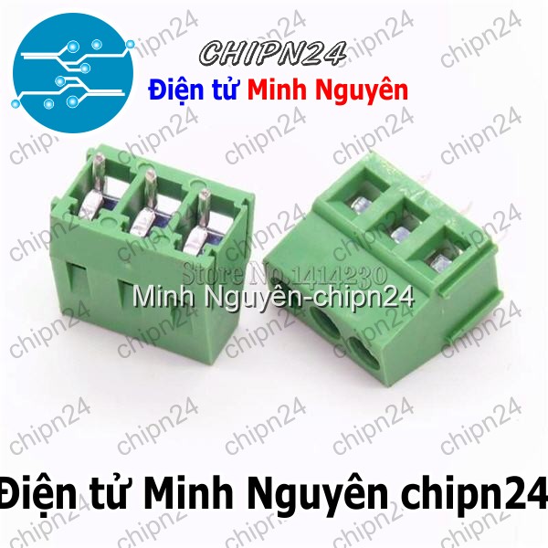 [5 cái] (F217.6) Domino KF128 3P Thẳng (5.08mm) (Terminal, Cầu đấu dây cọc nguồn 5.08 5.08mm) - HH000178