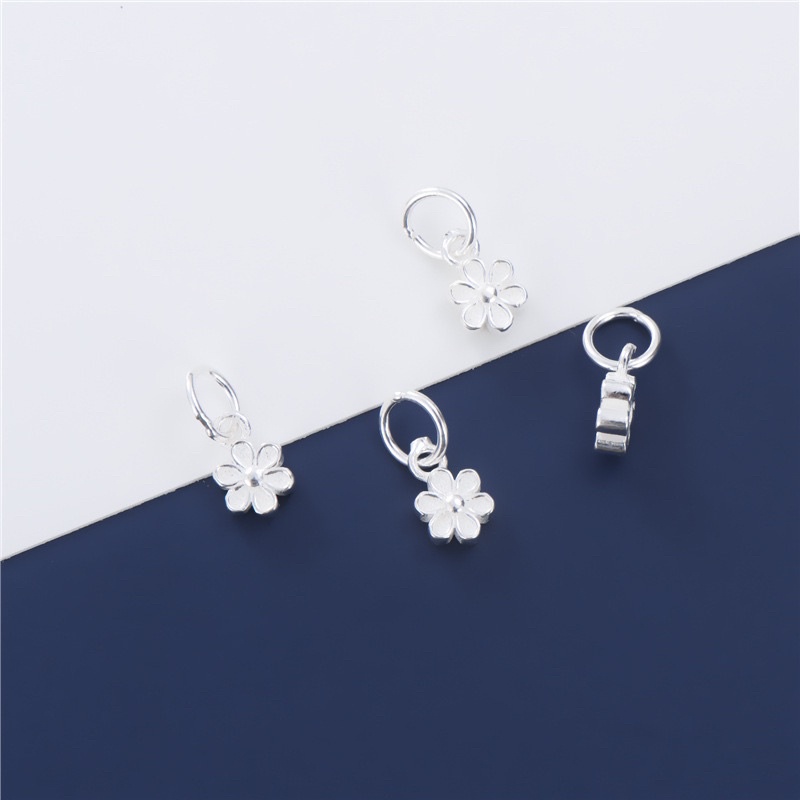 [S925] Charm bạc treo hình bông hoa - MH848