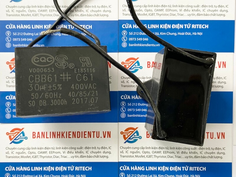 Tụ quạt cbb61 30uf 450vac