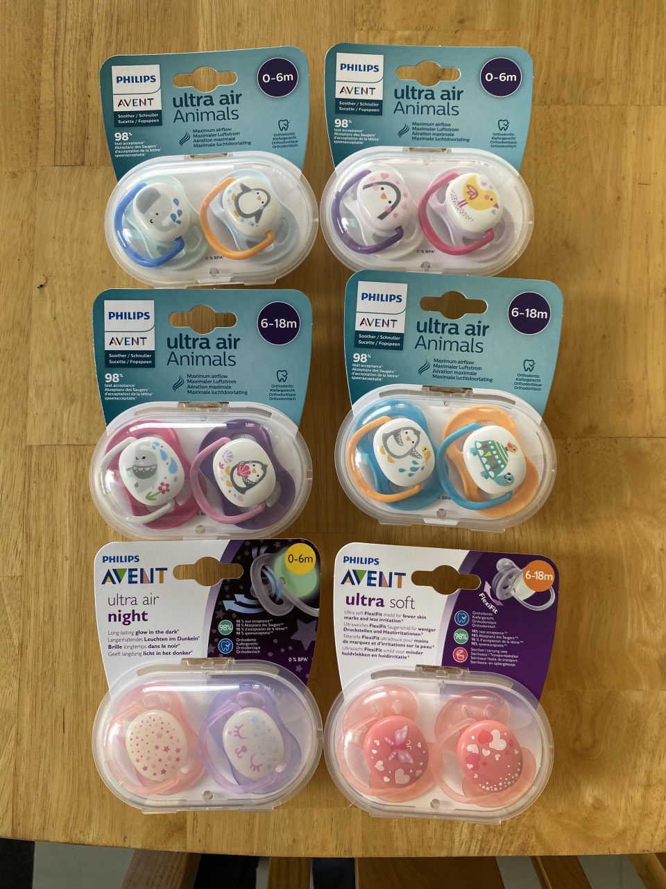 Cặp 2 Ty ngậm Philips Avent hình thú [Cam kết chính hãng]