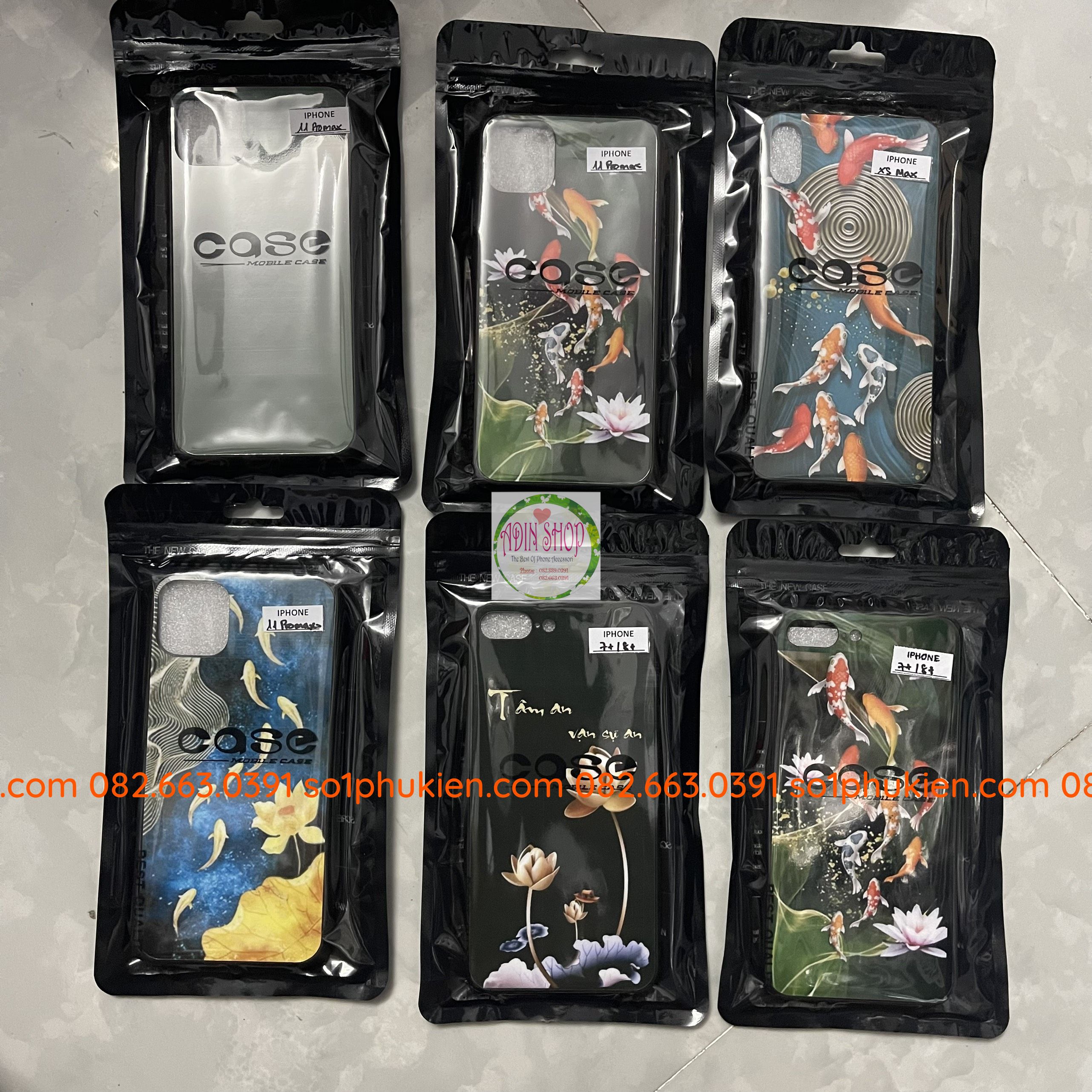 [HCM]Ốp lưng kính IPhone 7 plus/ 8 plus hình cá koi đẹp