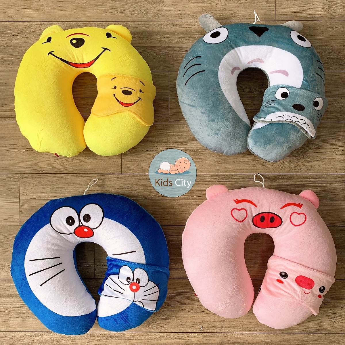 [Tặng Kèm Khẩu Trang] Gối kê cổ kèm bịt mắt Đủ Mẫu