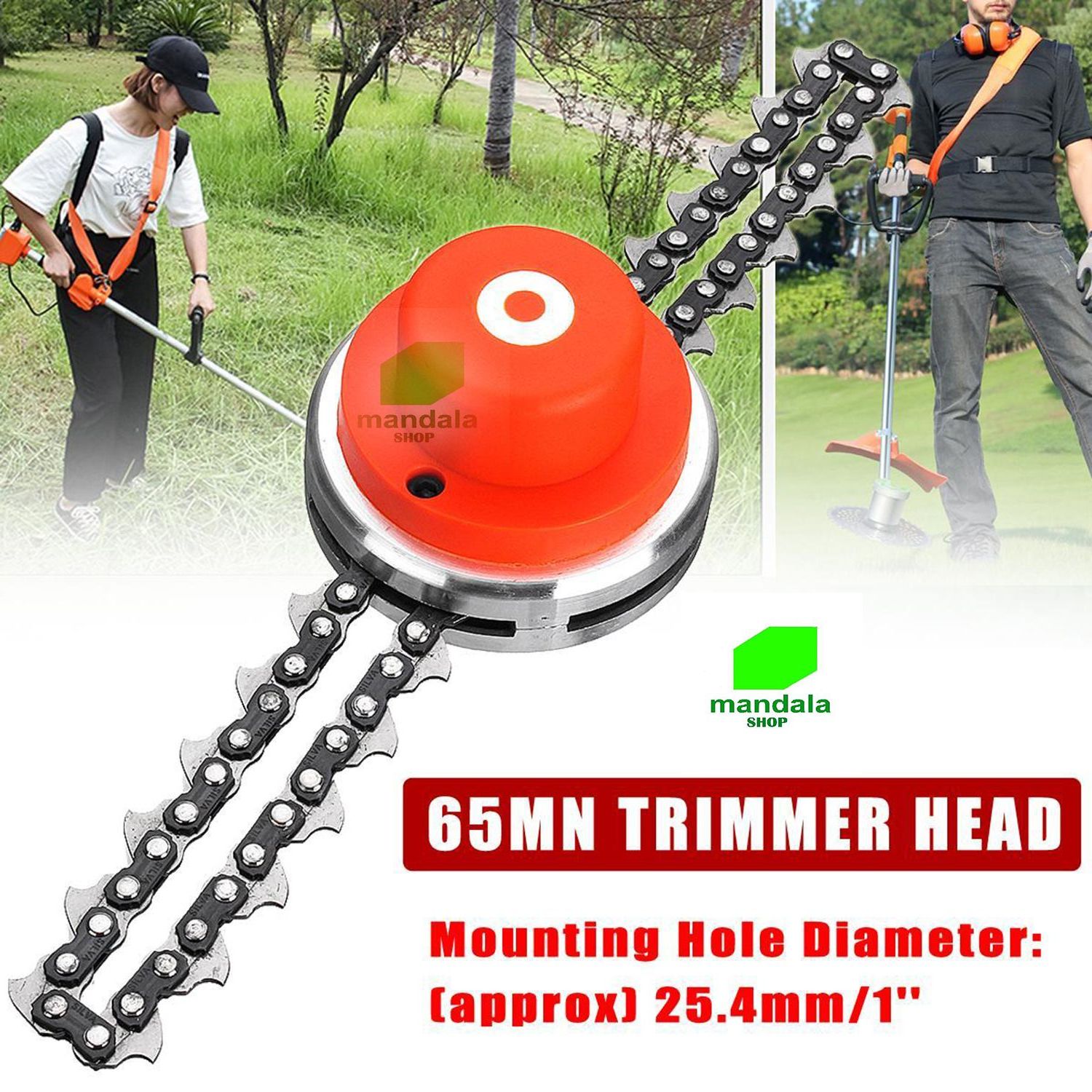 Bát xích quật cỏ, Bát cắt cỏ, đĩa cắt cỏ bằng xích cho máy cắt cỏ 2 thì, 4 thì, đeo vai, đeo lưng