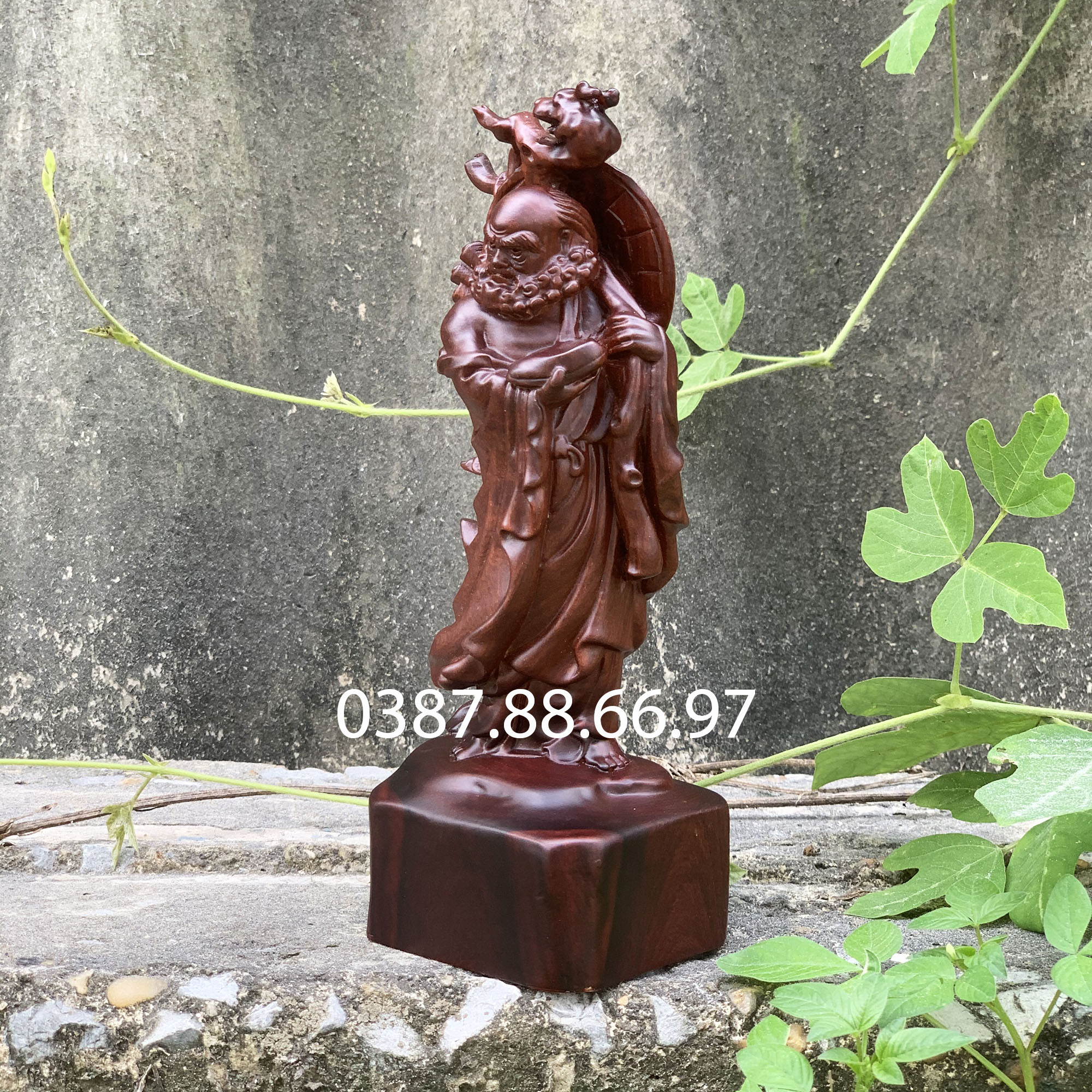 Tượng đạt ma sư tổ cao 20cm gỗ trắc cực đẹp