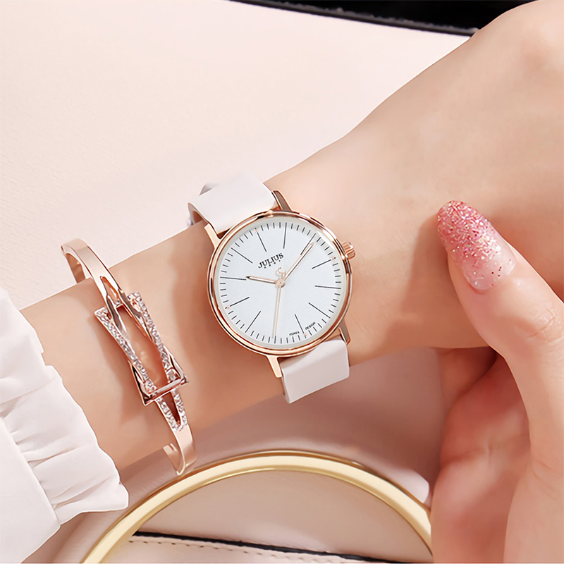 Đồng hồ nữ JULIUS JA-814 dây da (4 màu)