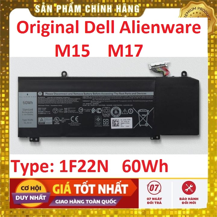 Pinoriginal dell alienware m15 60wh 1f22n *