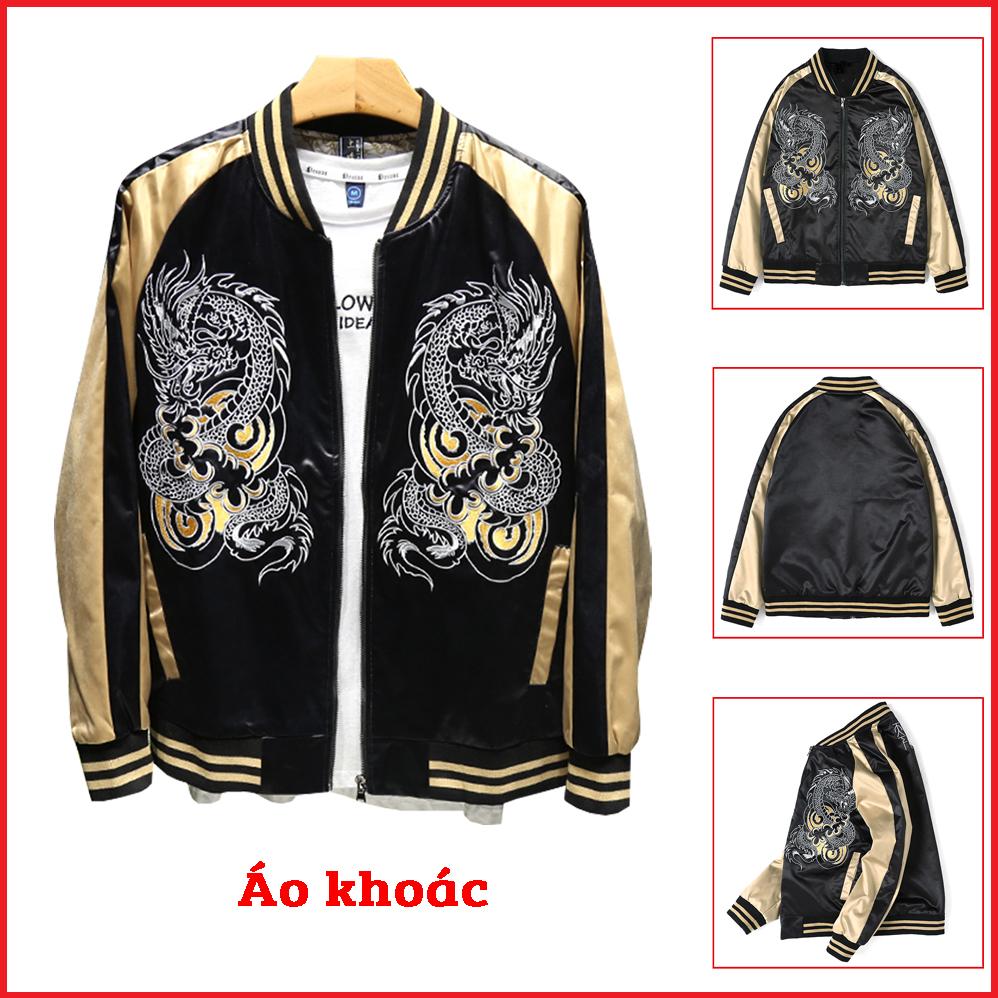 Áo Khoác Nhẹ Bomber Nam Nữ Khóa Kéo In Hình Con Rồng Kiểu Dáng Hàn Quốc Thanh Lịch Thời Trang 4MENHN AO KHOAC NAM 30 - 40
