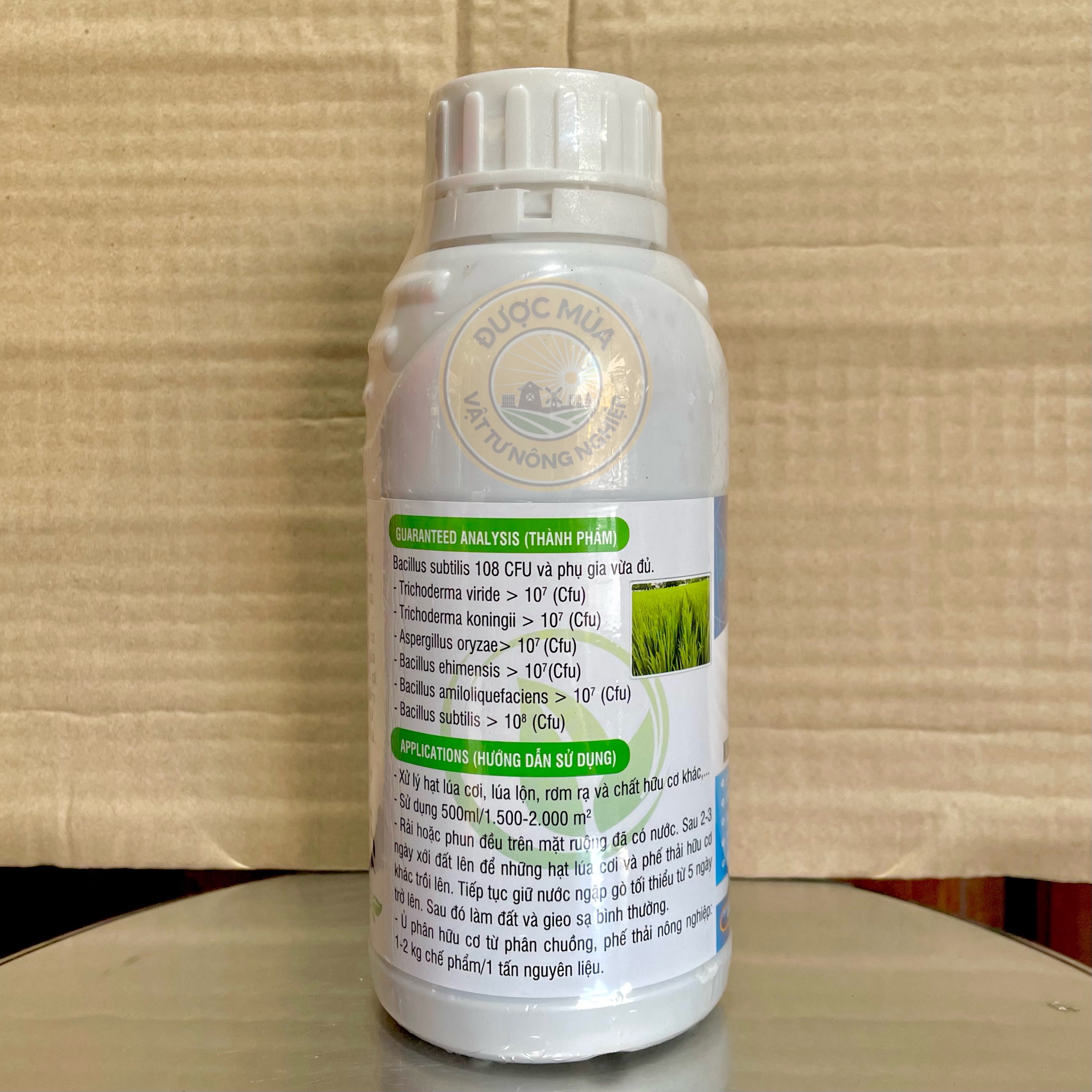 XỬ LÝ LÚA CƠI (500ml) - Men Vi Sinh Tiêu Huỷ Lúa Cơi, Lúa Lộn, Hạt Cỏ, Rơm Rạ, Khử Phèn, Trichoderma Phân Huỷ Chất Hữu Cơ