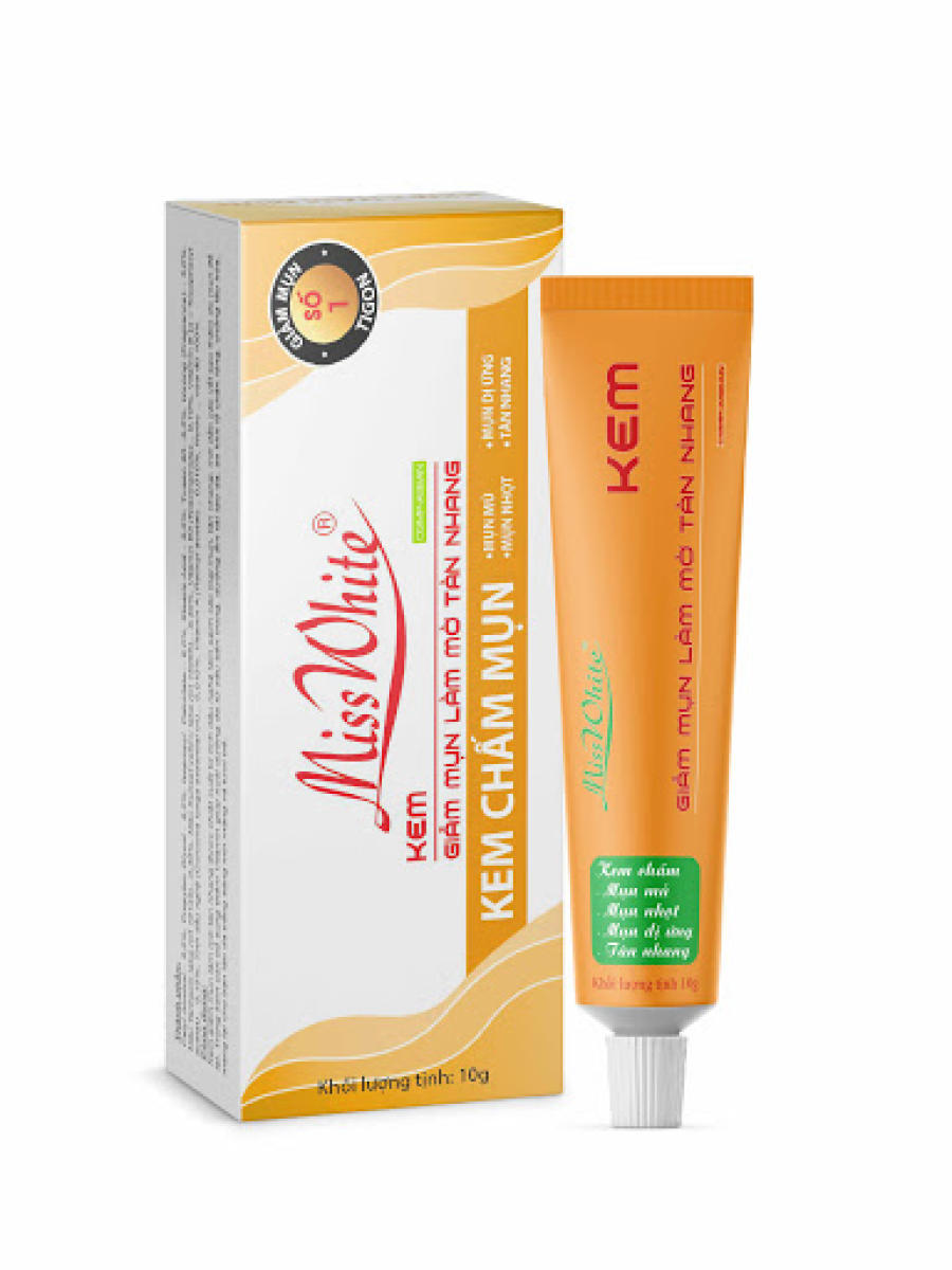 [HCM]Kem Chấm Mụn - Xoá Thâm Miss White - 10g - Công Ty