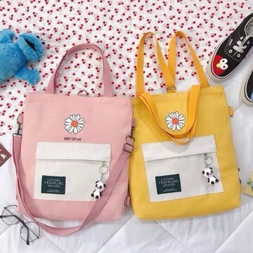[SIÊU RẺ] Túi TOTE  hoa cúc thời trang kiểu mới chữ BEST OF ME