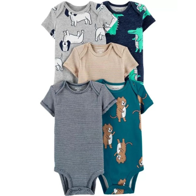 [Auth] Set 5 bodysuit Carters Mỹ cho bé trai gái