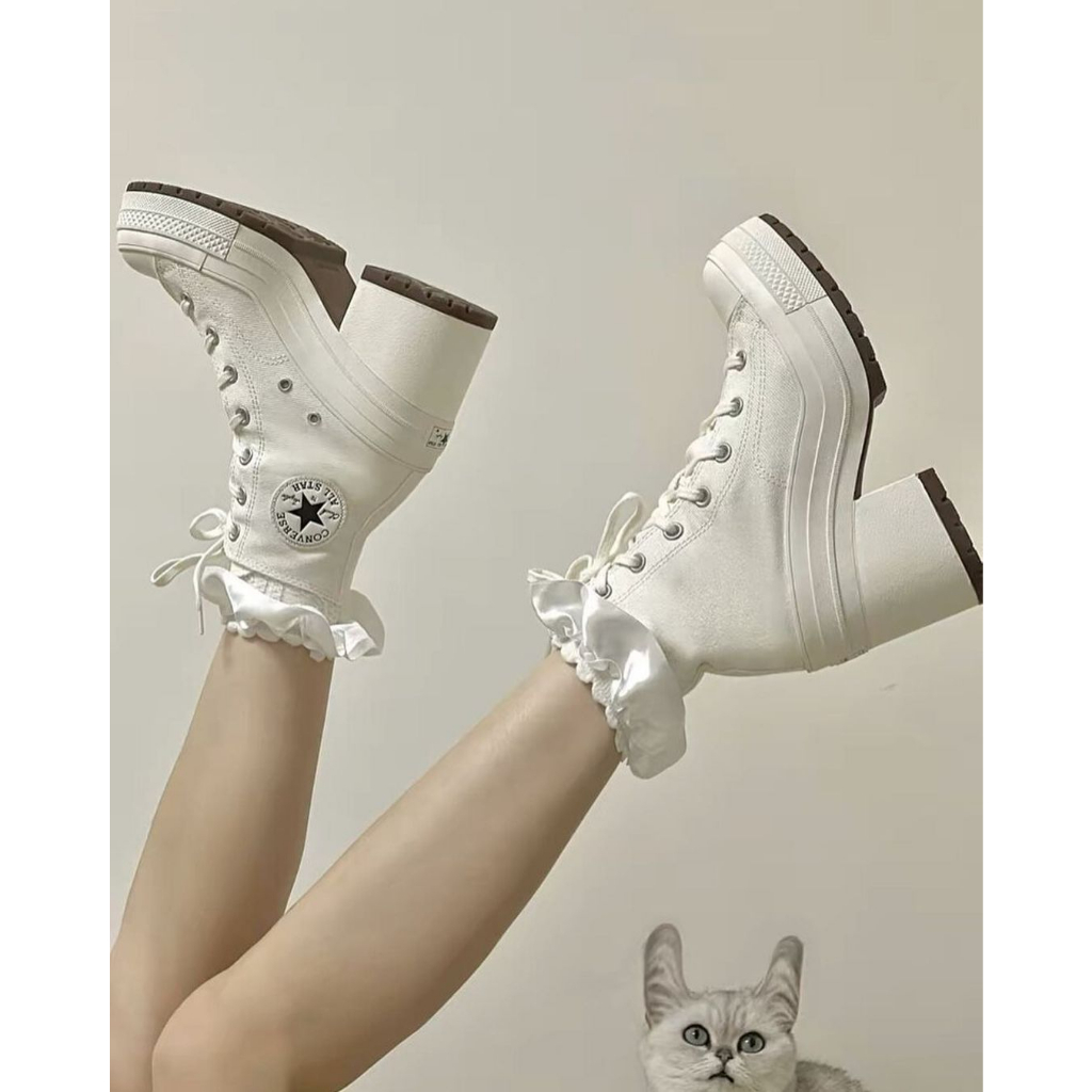Giày Converse Chuck Taylor Chuck 70 De Luxe Heel High white (Full box)