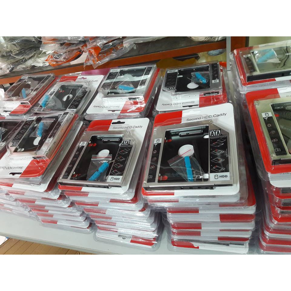 Caddybay dày 12.7mm mỏng 9.5mm gắn ổ cứng thứ 2 cho laptop