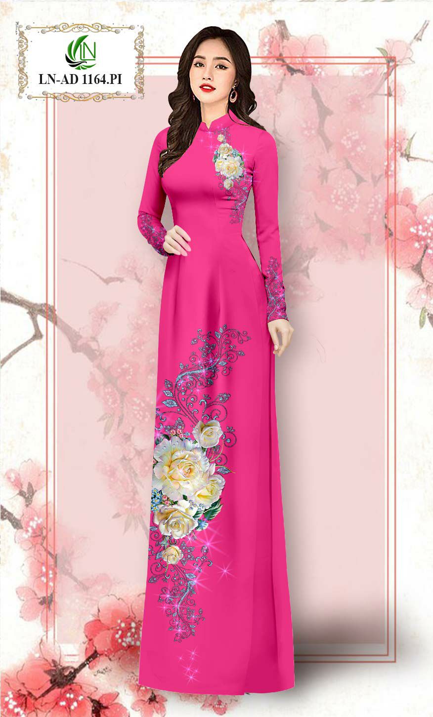 [HCM]BỘ VẢI ÁO DÀI 3D /VẢI CHƯA MAY