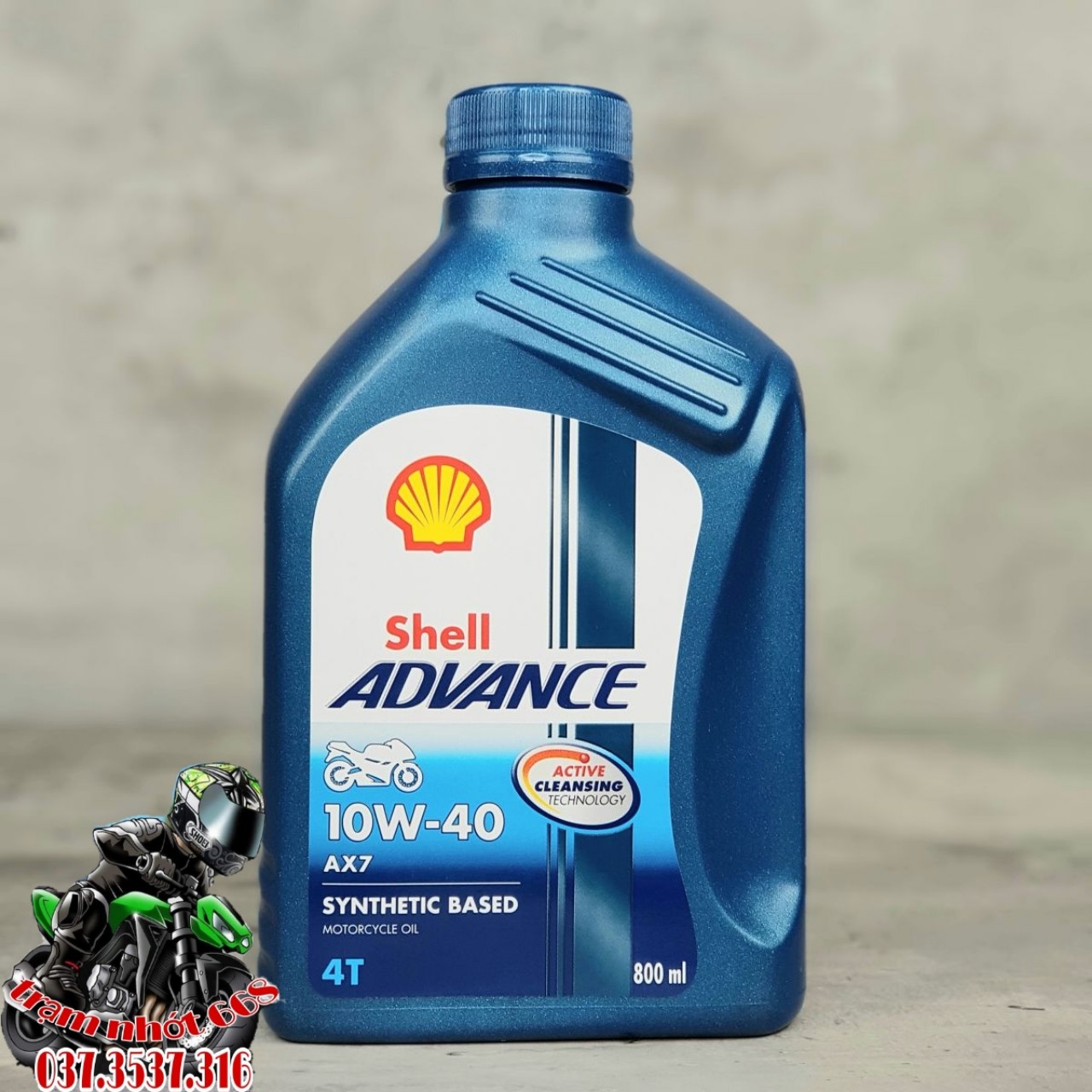 NHỚT SHELL XE SỐ ADVANCE AX7 10W40 Synthetic Based 0,8ML