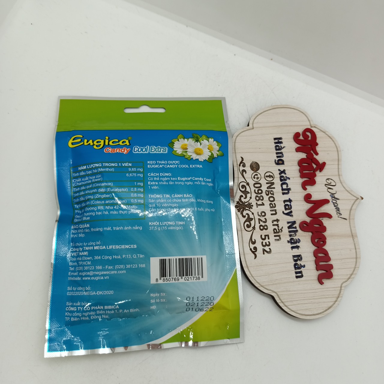 Eugica candy Cool extra túi 15 viên