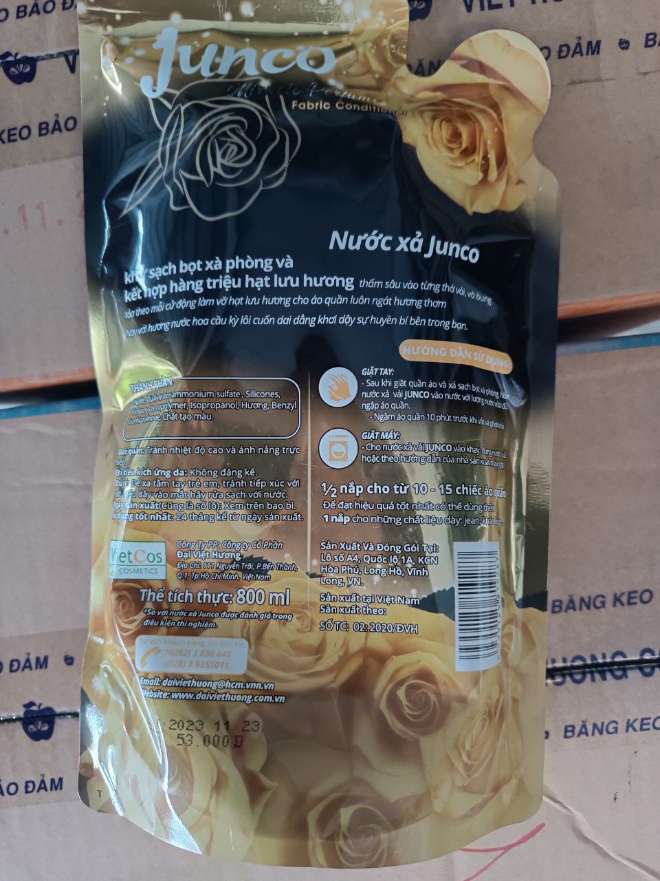 [HCM]Nước xả Junco Túi 800ml