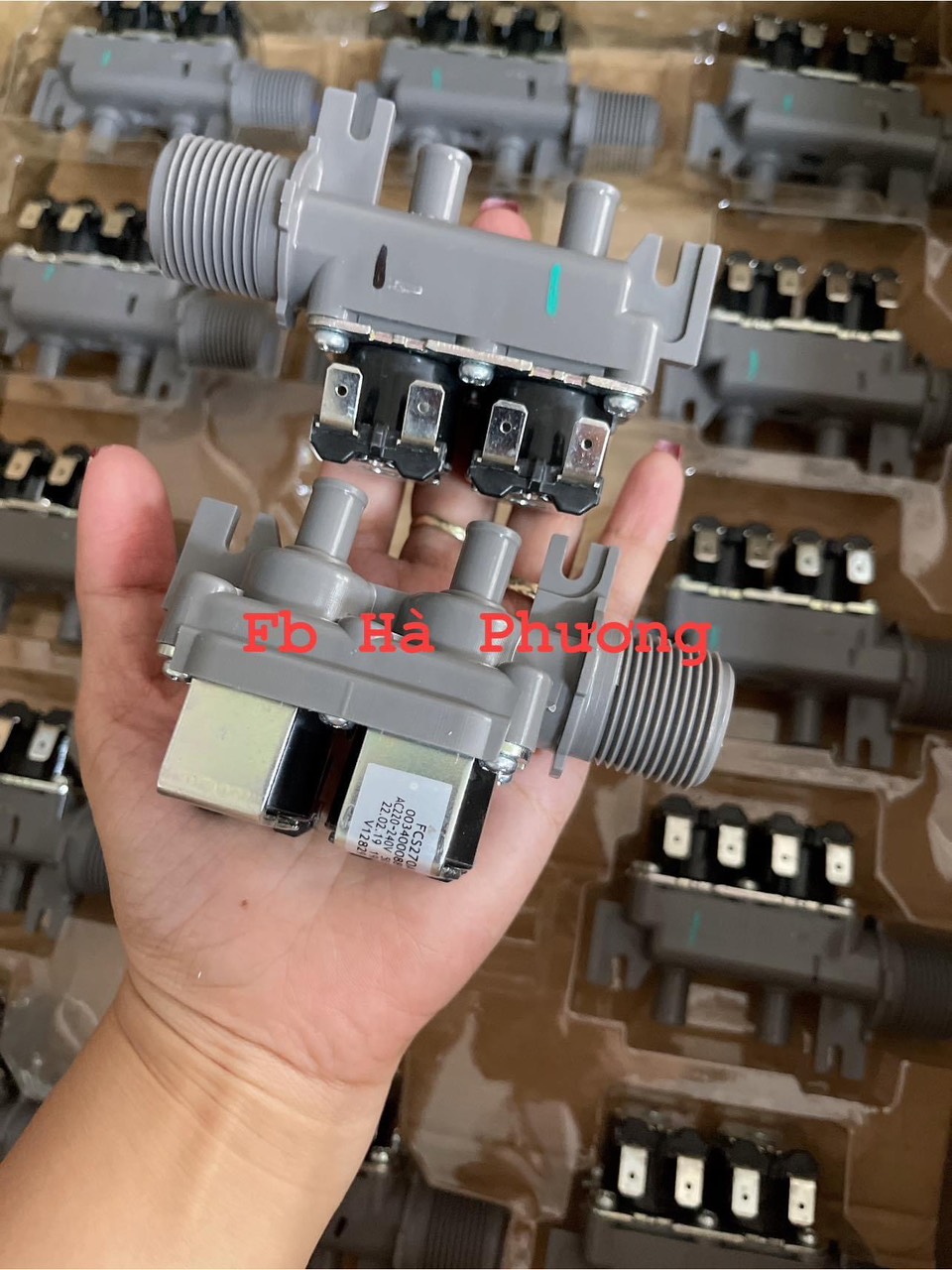 Van cấp đôi máy giặt Aqua - Van cấp nước máy giặt Aqua cửa ngang, lồng trước - Mới hãng - F90
