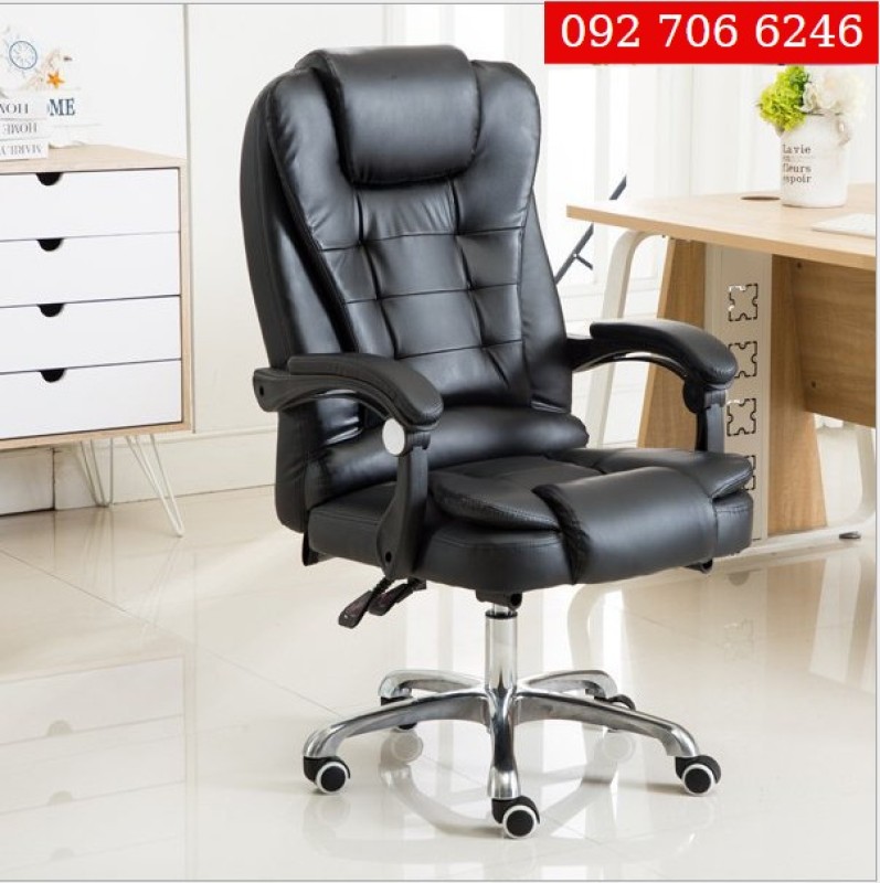 Ghế Giám Đốc Có Massage được bọc da Pu có gác chân nằm thư giãn giá rẻ