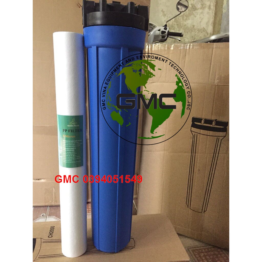 cốc lọc 20inch đơn xanh - trắng