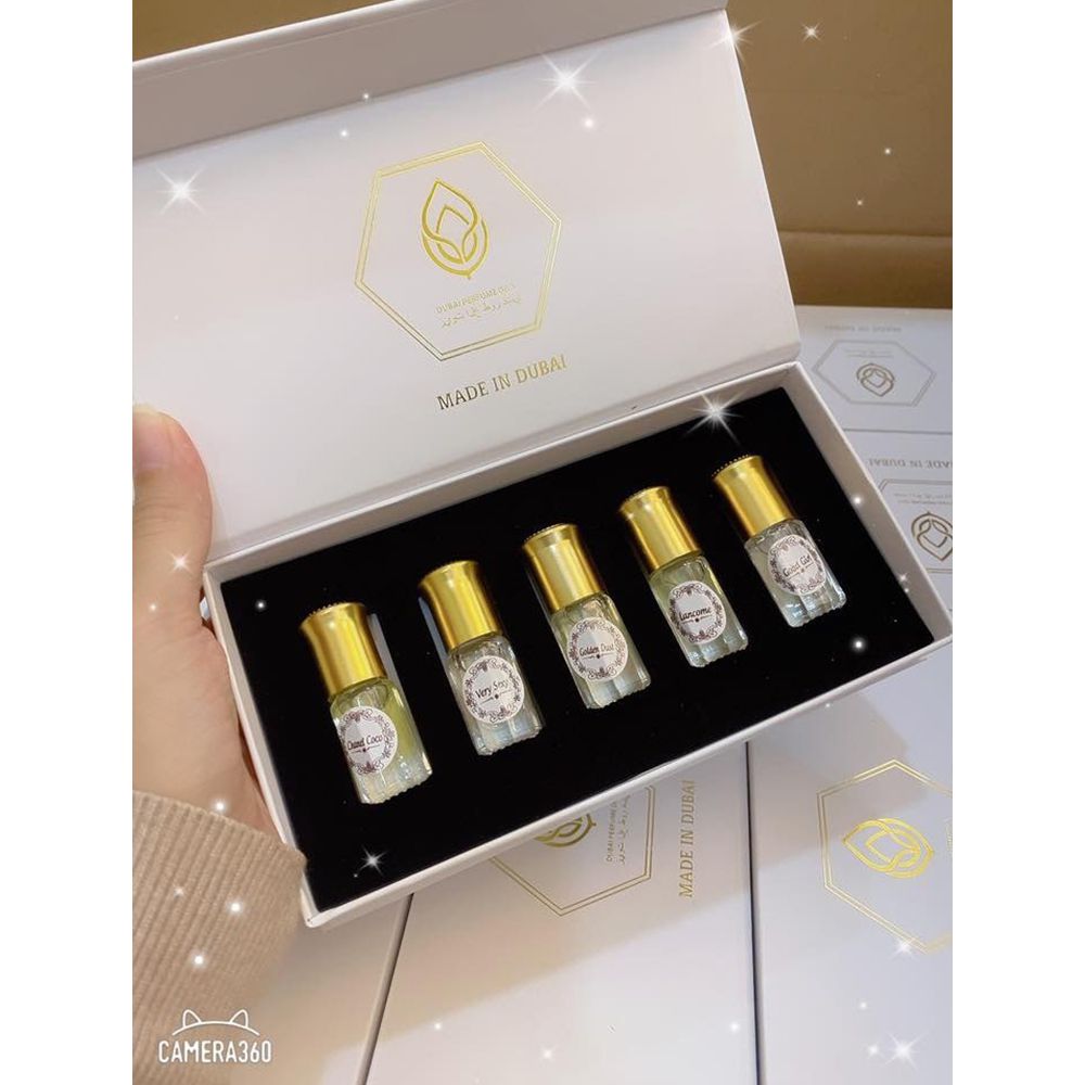 Bộ Test 5 Chai Tinh Dầu Nước Hoa Dubai Lưu Hương 8-12h Quyến Rũ , Mạnh Mẽ