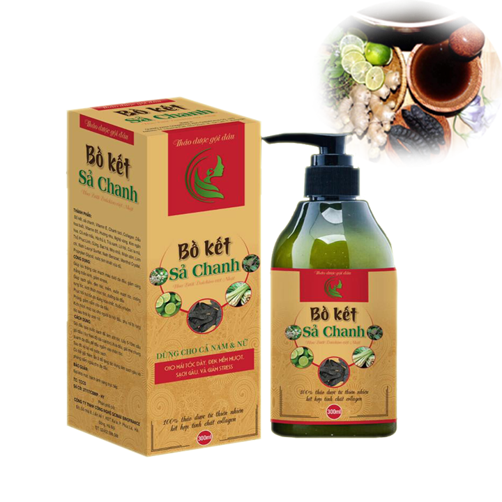 Dầu gội bồ kết sả chanh hoa bưởi loại bỏ gàu kích thích ngăn rụng tóc