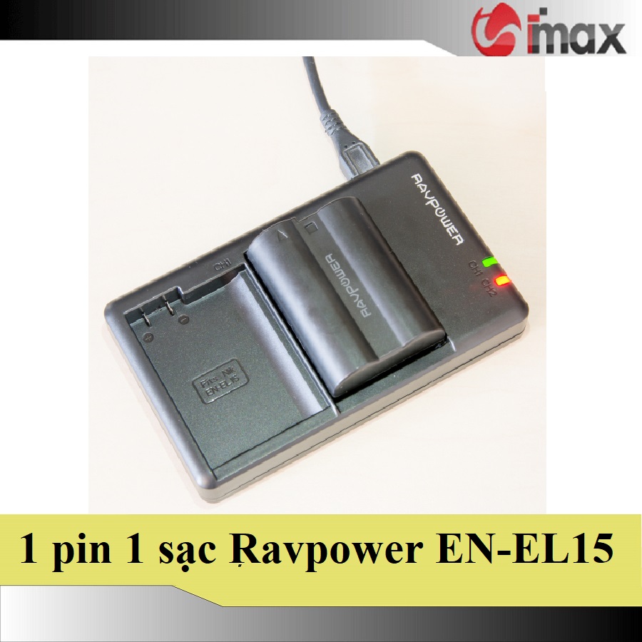 Bộ 01 pin & 01 sạc máy ảnh Ravpower EN-EL15 RP-PB057