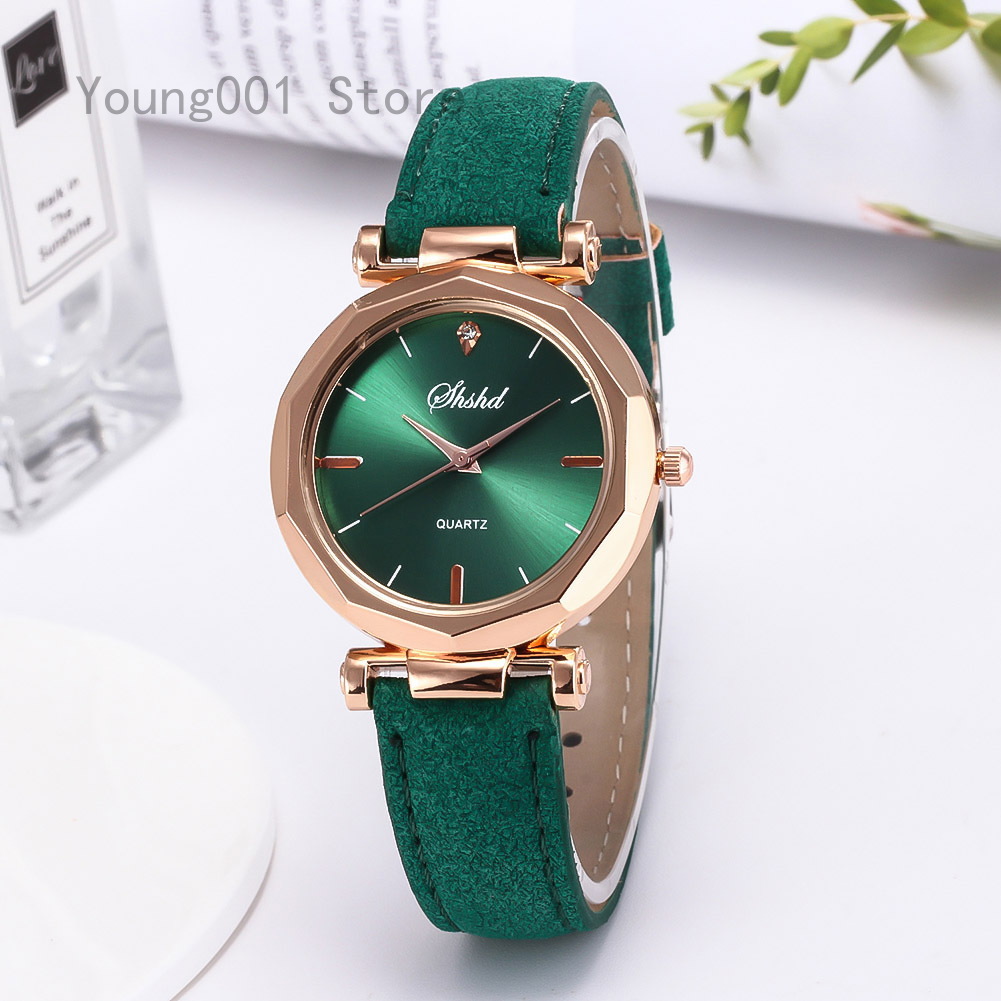 Đồng hồ nữ dây da kính pha lê PA01