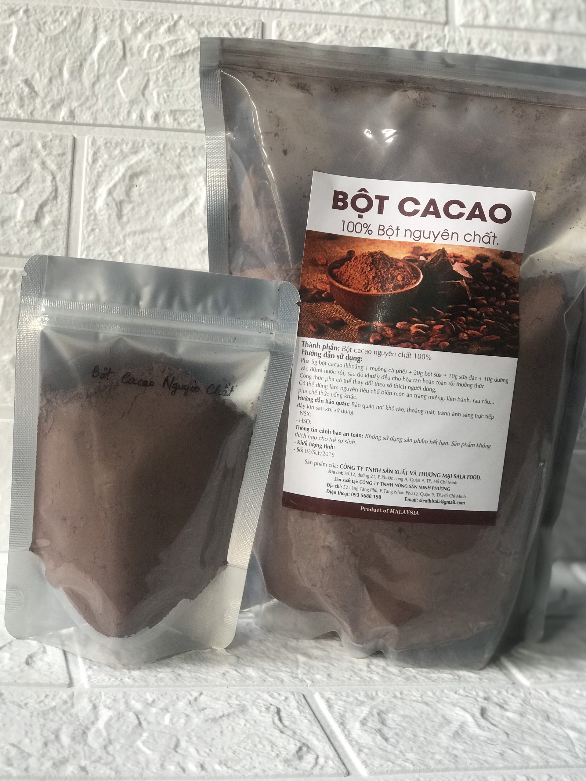 Bột Ca Cao Nguyên Chất túi 500g/1kg