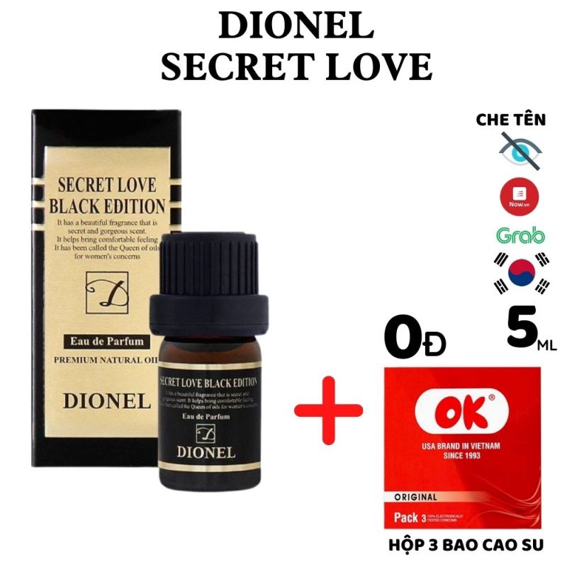 Nước hoa vùng kín Dionel Secret Love 5ml Black Hàn Quốc