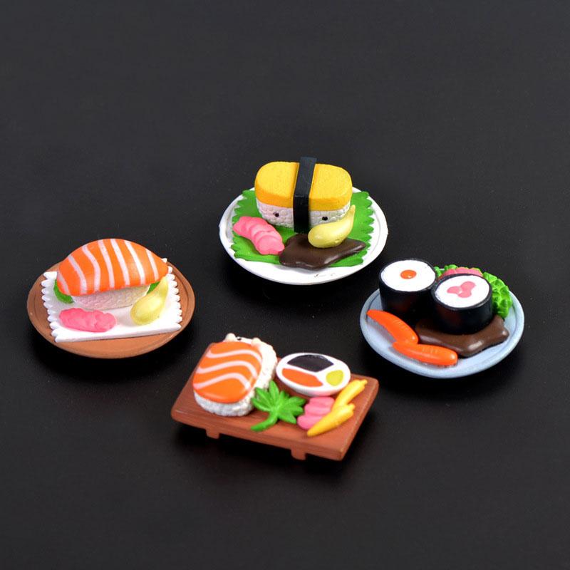 Charm Slime Mô hình đĩa sushi cá HPMCharm Đường kính 4.8 cm