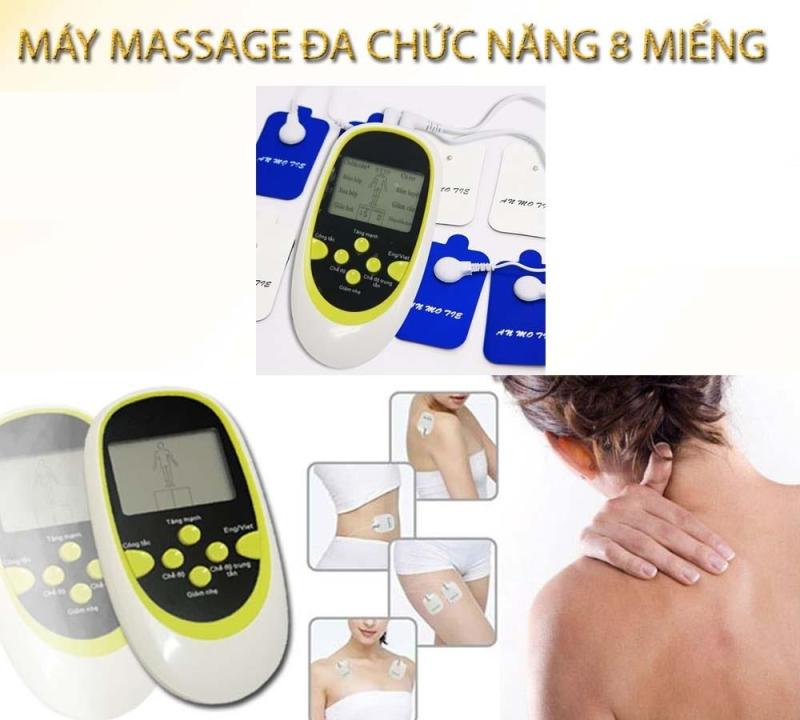 Máy mát xa trị liệu 8 miếng dán đầu ra kép đa chức năng, Massage bấm huyệt tại nhà: Phục hồi sức khỏe, thư giãn tối ...