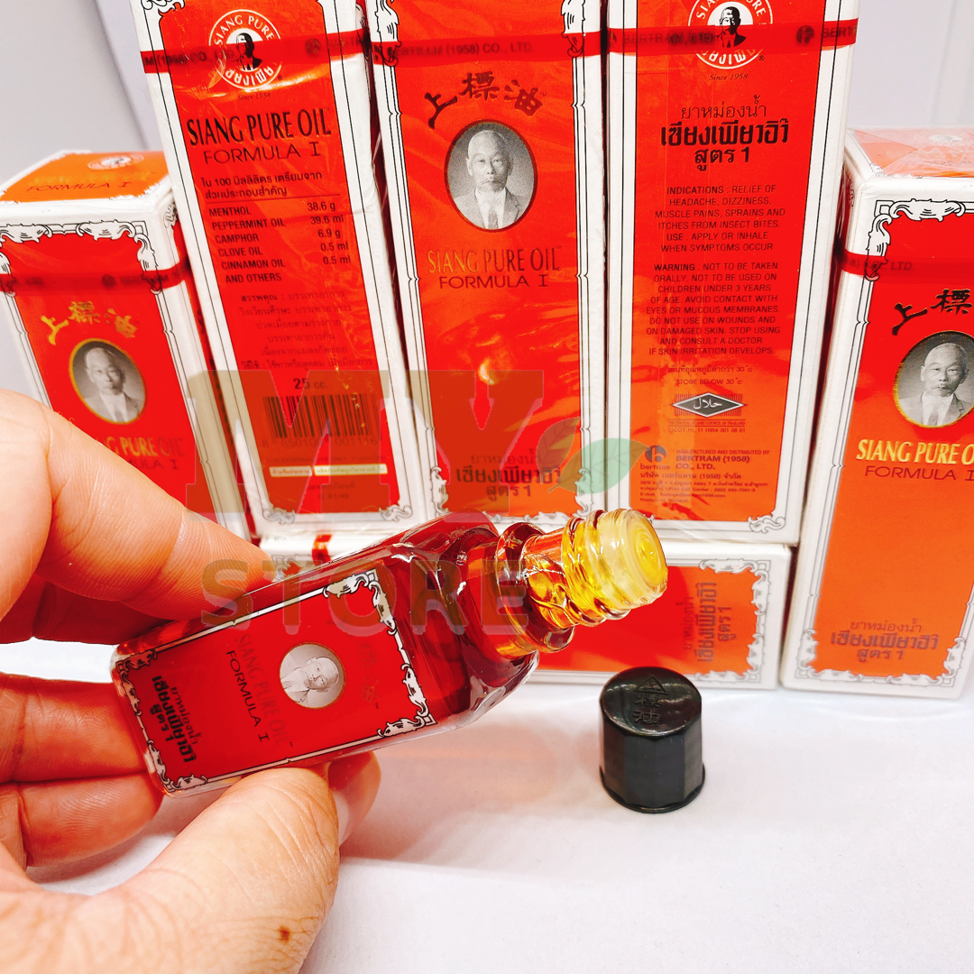 (Chính Hãng) Dầu Gió Đỏ Ông Già Siang Pure Thái Lan 25cc