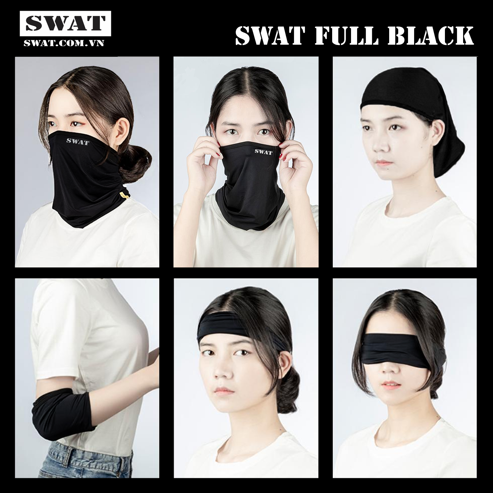Giá Tốt-Khăn đa năng swat full đen