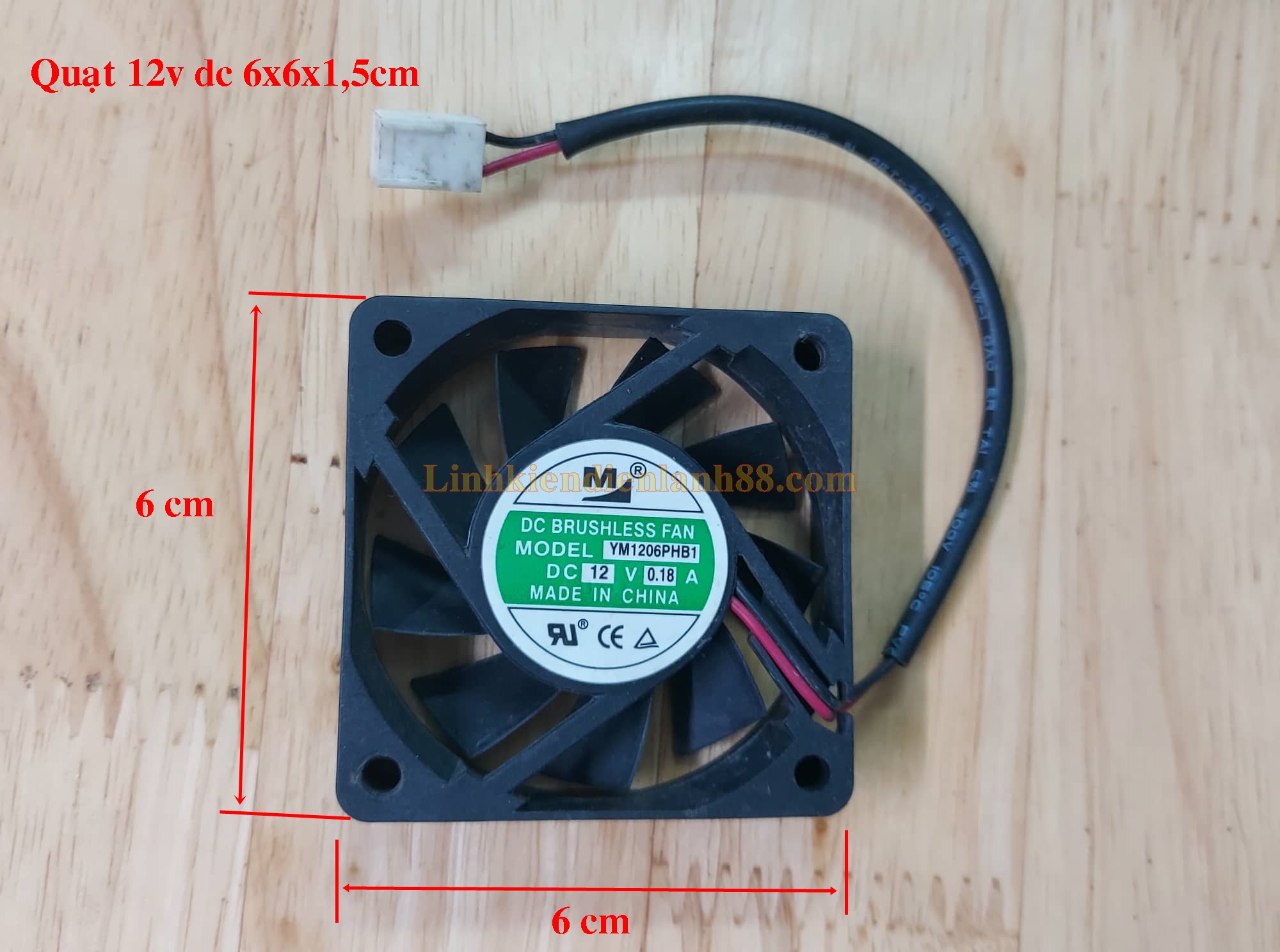 Quạt tản nhiệt 12v dc 61,5cm tháo máy zin !