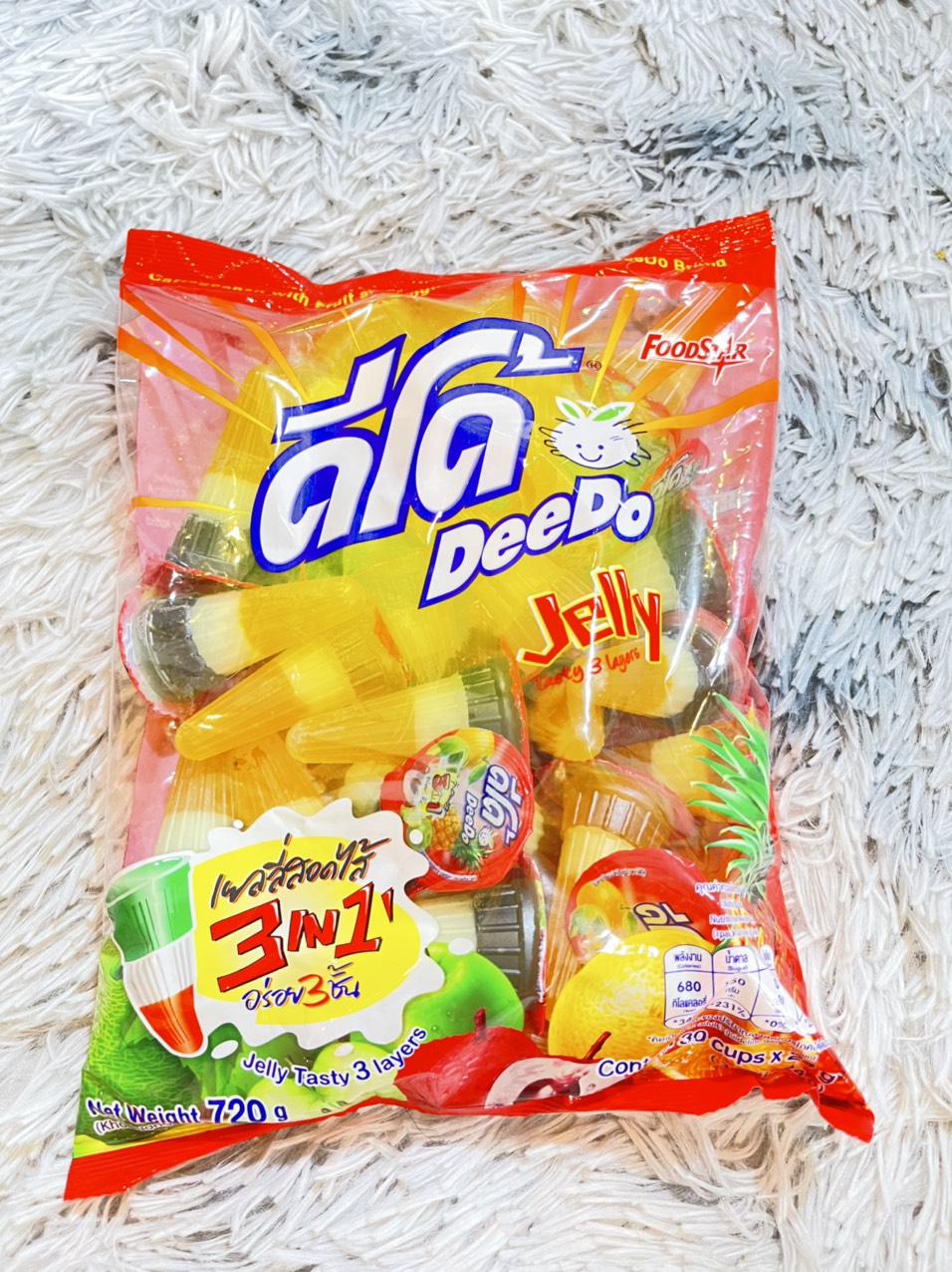 Thạch rau câu trái cây 3 tầng deedo thái lan